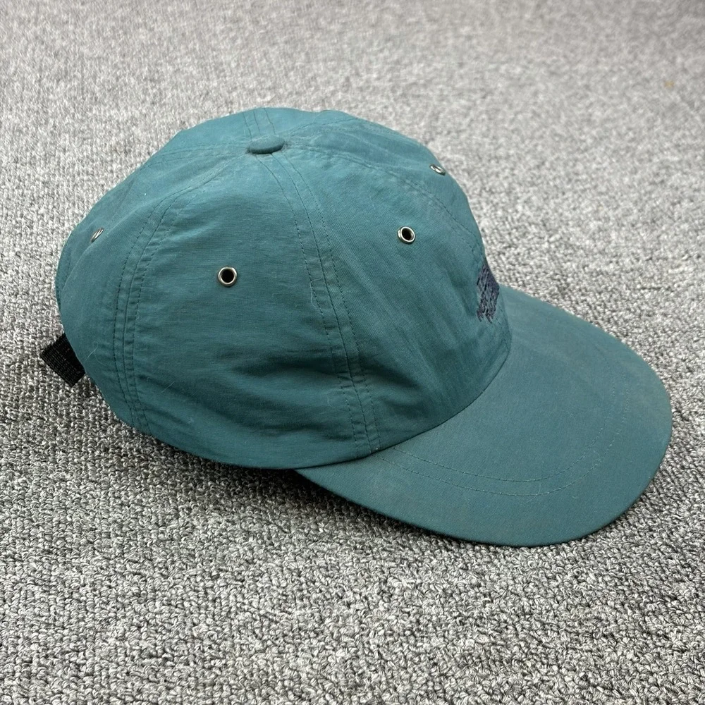 Vintage North Face Wide Brim Nylon Hat Cap Mens Green‎ Aqua Running Hiking Climb